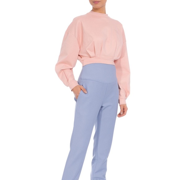 NWOT Haight. Ribbed Pleated Top - Picture 9 of 9